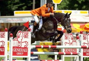 Volle zus overgrootmoeder Balou RV is het internationale CSI***** Grand Prix springpaard Audi's Jikke met ruiter Erik van der Vleuten.