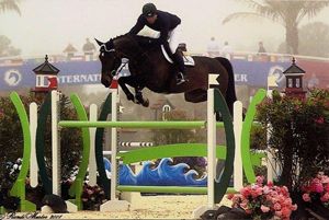 Toscane RV (Cavalier x Emilion) Grand Prix jumping horse with rider Darragh Kerins, owner Double H Farms.